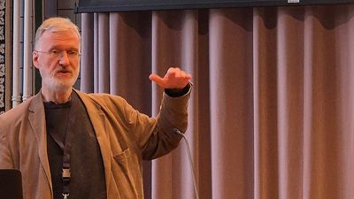 Klaus von Lampe beim Workshop des Illicit Networks Klaus von Lampe beim Vortrag